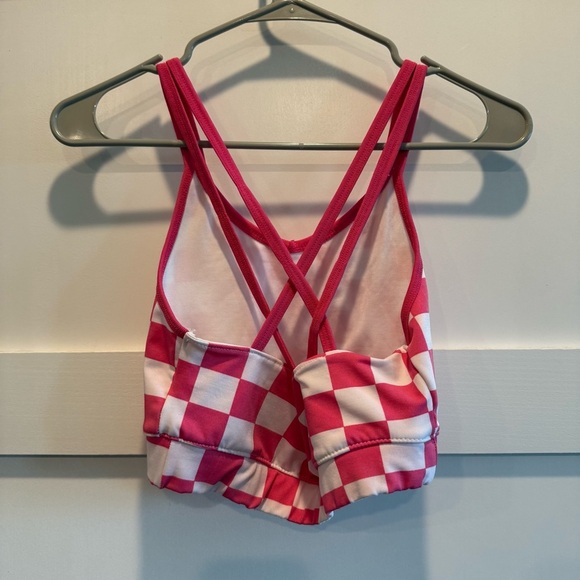 Pink Checkered Women’s Medium Workout Top - Picture 4 of 5